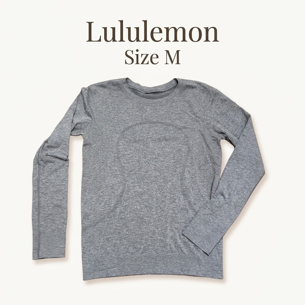 Lululemon Swiftly Tech Long Sleeve - Seamless Heathered Grey Top S/M Grey